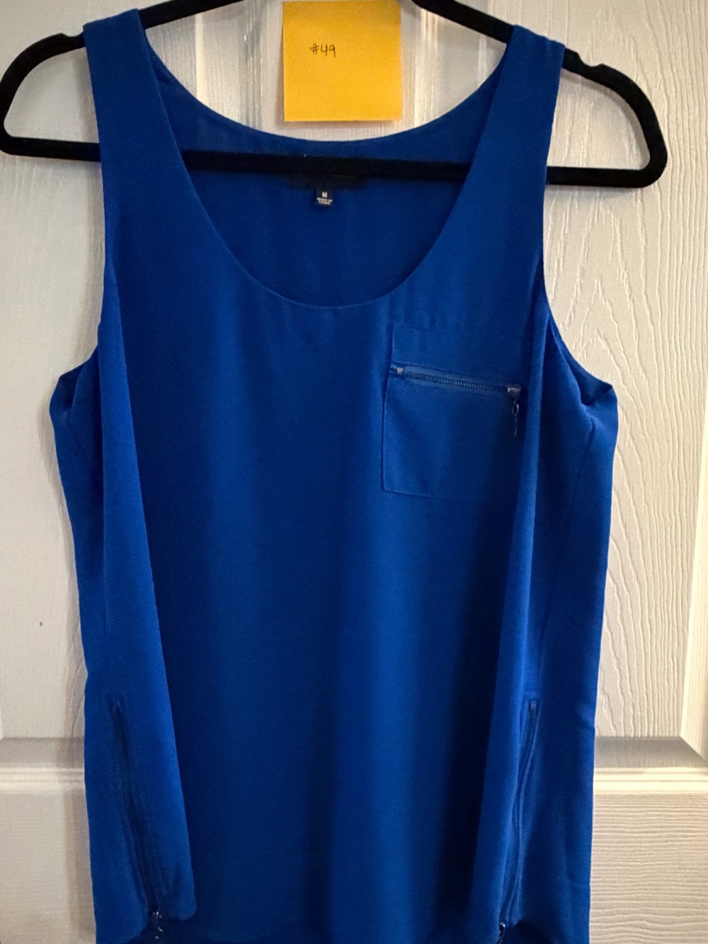 My Michelle Royal Blue Sleeveless Tank with Zip Pocket